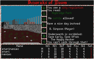 Anoraks of Doom - Untramielled Adventures atari screenshot